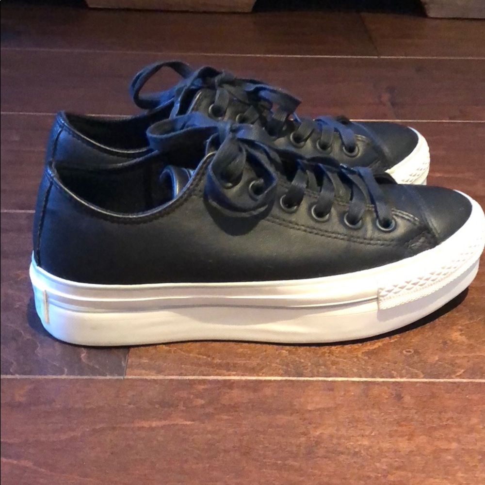 Converse Leather Platform Nero - image 2